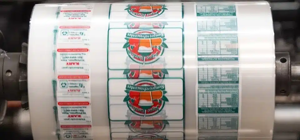 A collection of different products from the same brand, all featuring perfectly consistent and high-quality labels